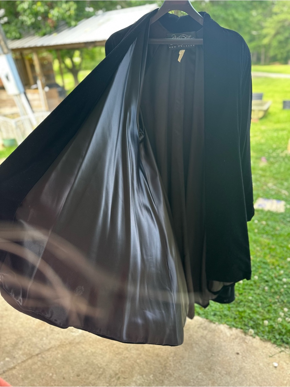 Yvonne LaFleur New Orleans Black Velvet Duster Jacket Long Artwear OSFM